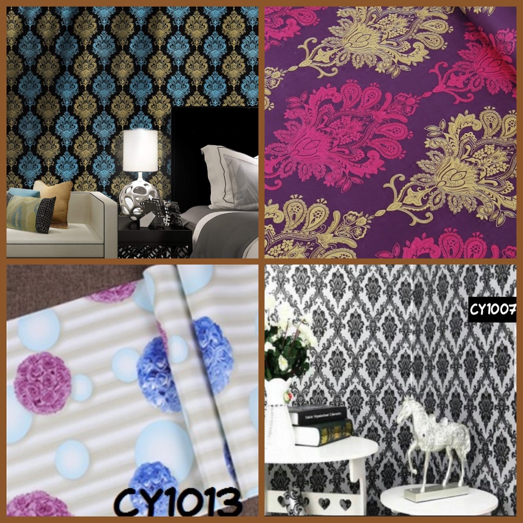 Wallpaper Dinding Kamar Tidur Wallpaper Dinding Motif Wallpaper Dinding Karakter 45cmX9m HomeLiving