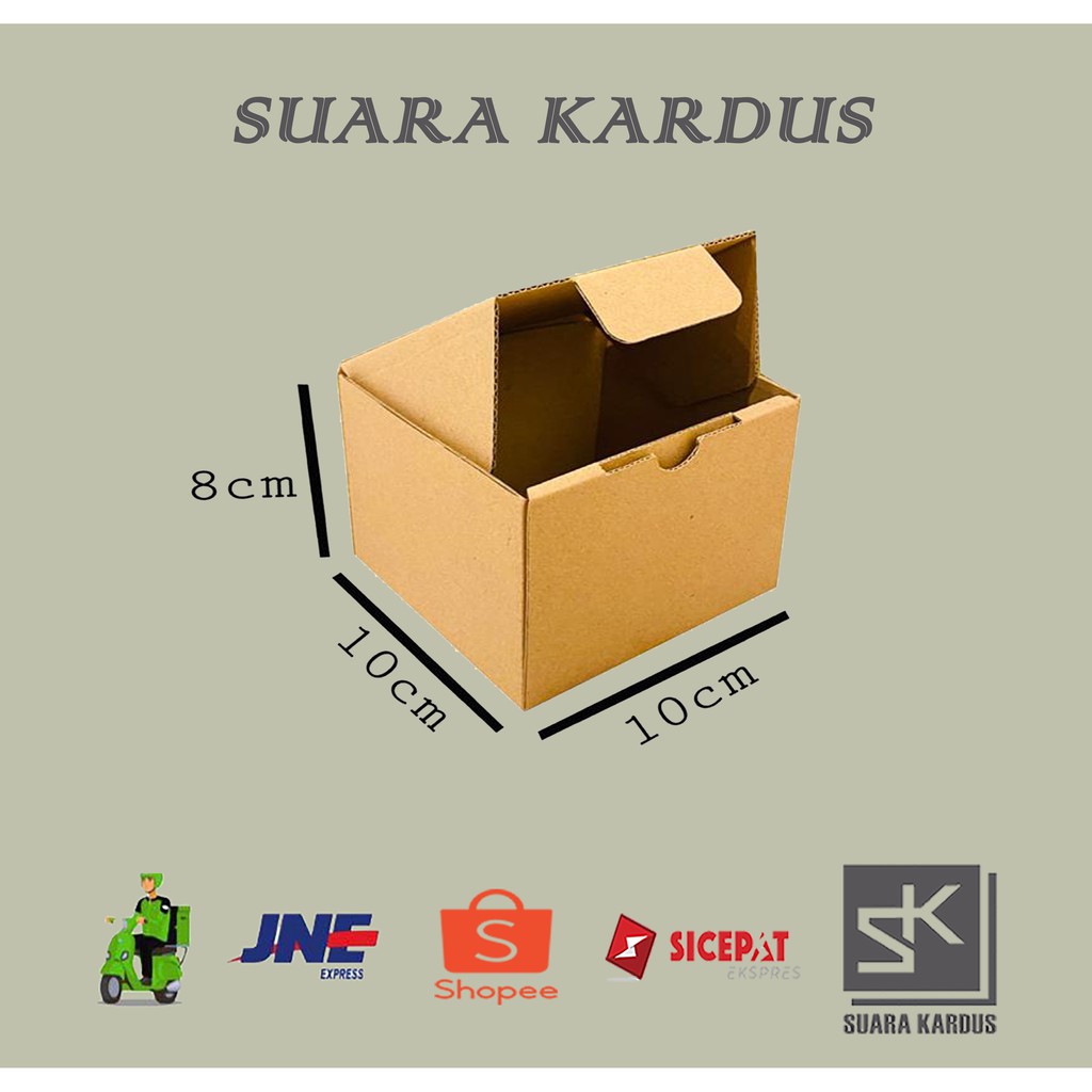 Kardus Die cut Polos baru uk 10x10x8 cm