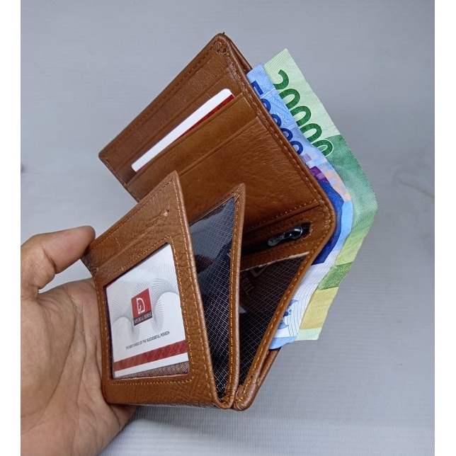 Dompet Kulit Pria Polos Lipat Model Berdiri