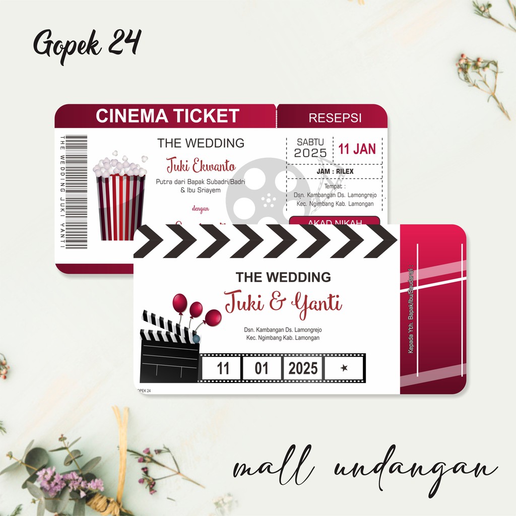 UNDANGAN PERNIKAHAN KHITAN UNIK CUSTOM - GOPEK SERI 3