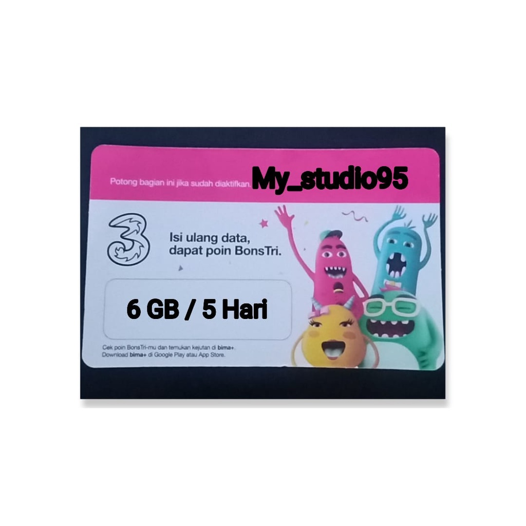 Vocher Tri Happy 6GB 5 hari