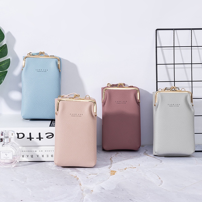 Dompet Hp Wanita Selempang Tali Panjang Tas Dompet Handphone Ala Korea Style Wanita