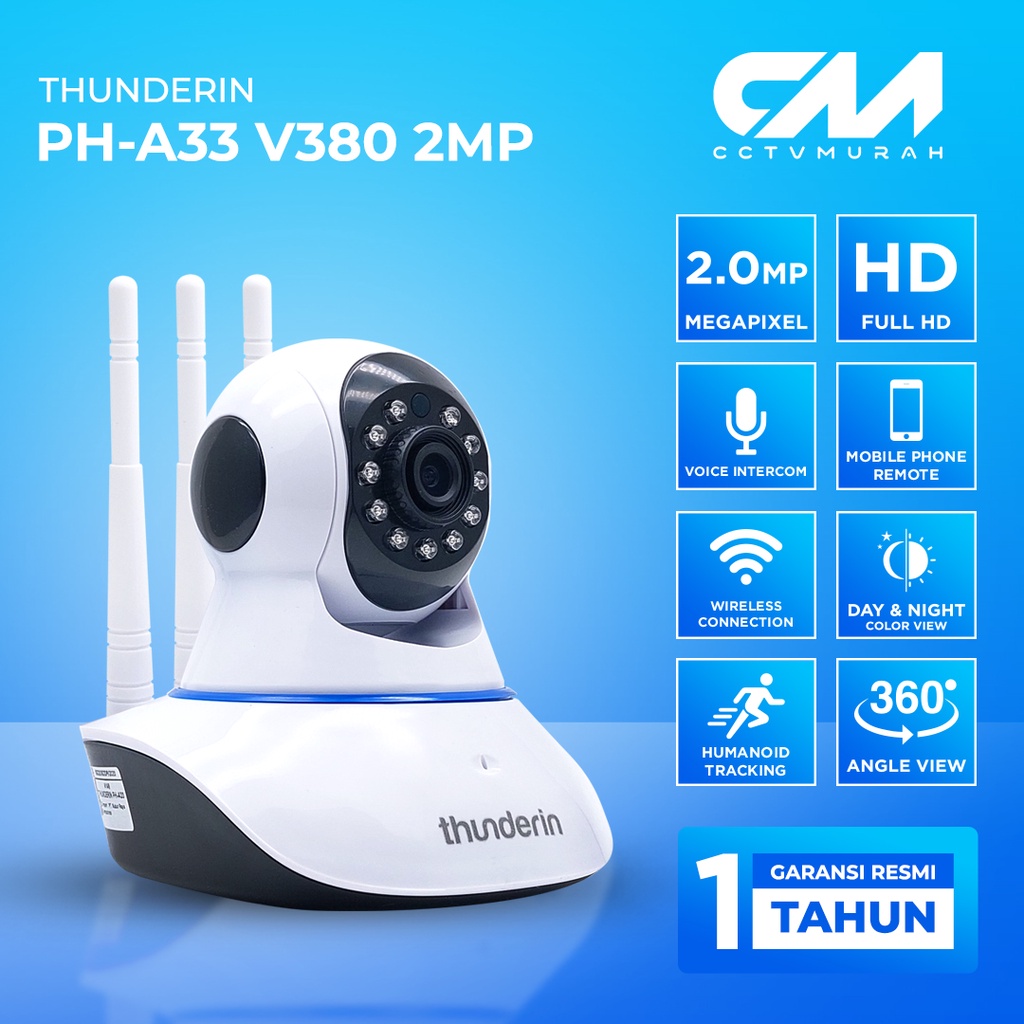 Ip Camera Wireless Wifi Rotary 3 Antena HD1080P Night Vision - Aplikasi V380 Pro CCTV IP CAM BABY WIFI V380 CAMERA WIRLESS ORIGINAL CCTV Wifi IP Kamera 3 Antena Wireless IP Camera HD 1080P Q5S 2MP V380 PRO