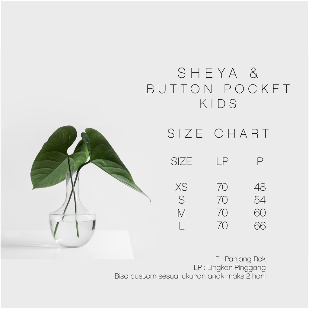 Rok Anak Lucu 1y - 10y  : Sheya &amp; Button Pocket ( 26 warna ) TERMURAH