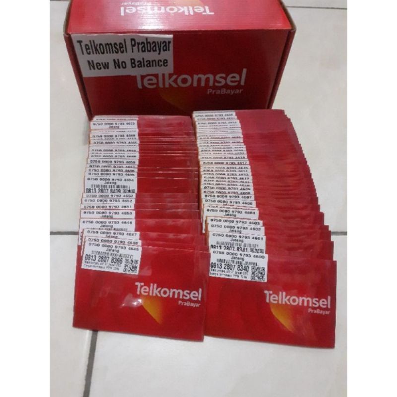 Kartu perdana telkomsel 1box ( isi 100pcs )
