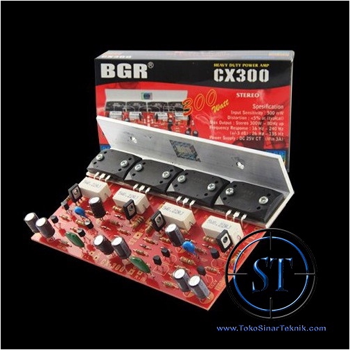 Kit Power Amplifier OCL System Stereo 300W (2 x 1 ) CX-300 RMS CX 300 Stereo Transistor Set Ampli bell