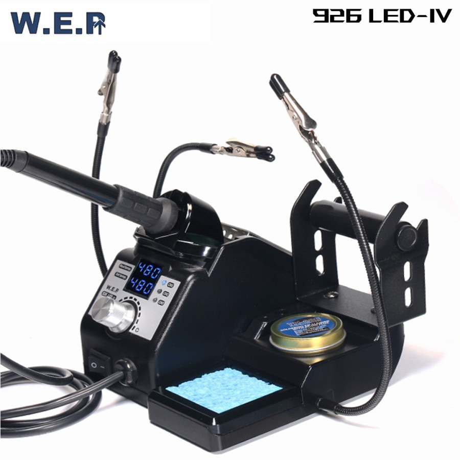 WEP 926 LED Generasi IV Soldering Iron 3 Channel Kaca Pembesar Jepitan