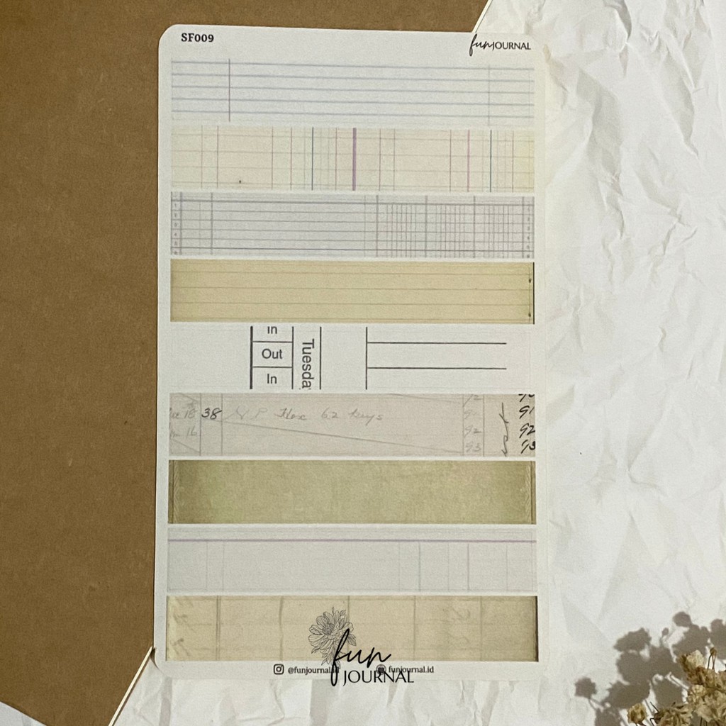 

LEDGERS IN WASHI STICKER STIKER SHEET UNTUK JOURNAL JURNAL PLANNING PLANNER SCRAPBOOK DIY BUJO