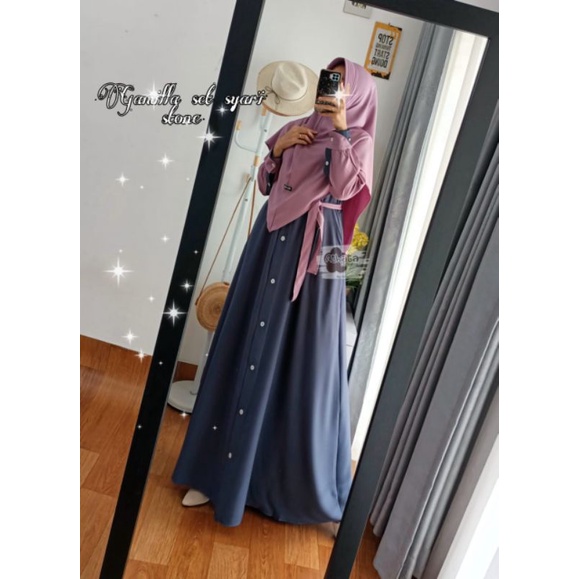 GAMILA SET SYAR'I // GAMIS ITY CREPE // GAMIS ORY ATHATA EXCLUSIVE BY DZEE 2022