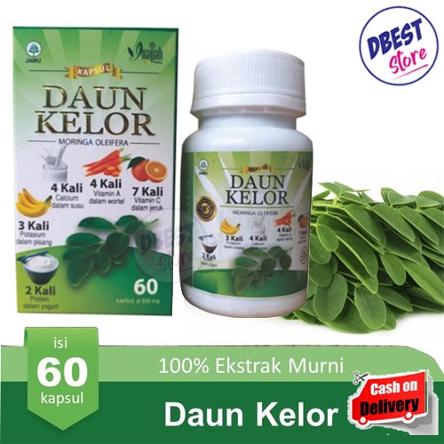 [Bayar diTempat/COD] Kapsul Daun Kelor Inayah 60Kapsul - Moringa Oleifera Obat Herbal 100%