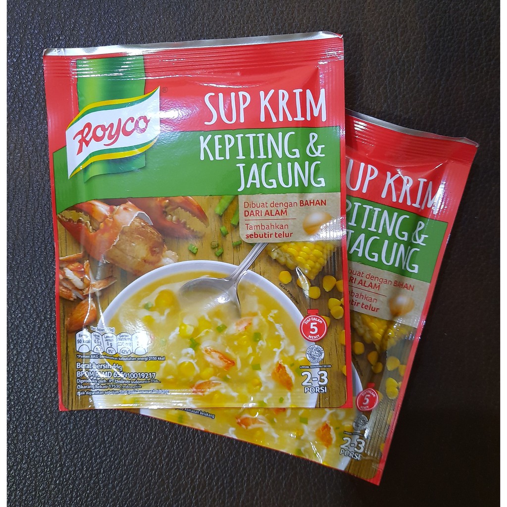 

Royco Sup Krim Kepiting & Jagung 44gr cream soup