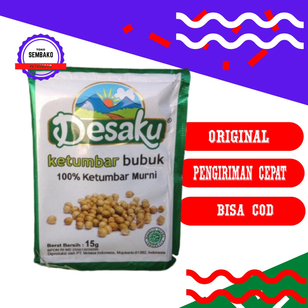 

Desaku Ketumbar Bubuk 100% Ketumbar Asli Kemasan Sachet 15 Gram Toko Sembako Petogogan