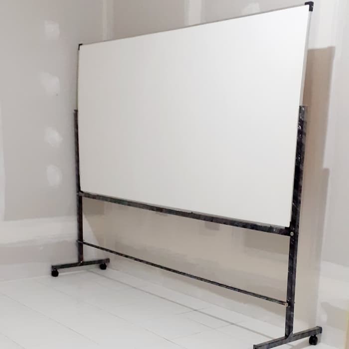 

Papan Tulis Double Face 120 × 240 CM Magnetik + Standing Roda
