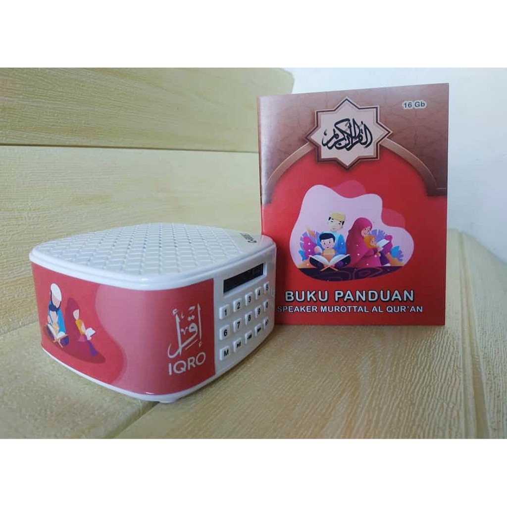 SPEAKER MUROTTAL SPIKER MUROTAL AL QURAN  BLUETOOTH Plus Chip 16GB Q600-Merah