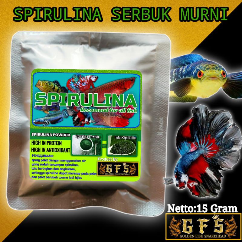 Spirulina khusus ikan Untuk campuran pakan ikan