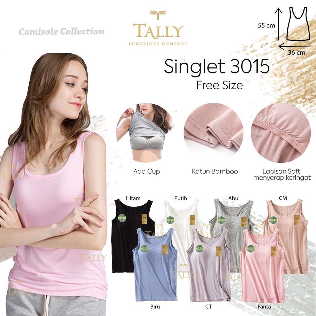 TANKTOP SINGLET BUSA 3015 TALLY - MEREK TALLY TANKTOP BUSA- TALLY SINGLET / TANK TOP 3015 | ADA BUSA CUP I FREE SIZE I TALI LEBAR I BAHAN KATUN VISCOSE Cup Tally S 3015 - Dalaman Atasan Serat Bamboo - TALI LEBAR BUSA - ADA BUSA TANK TOP - ARA98STORE