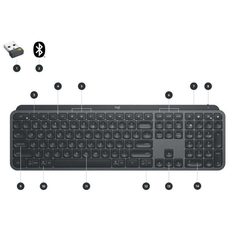 Logitech Keyboard Wireless Keyboard MX Keys - Original Garansi 2 Tahun