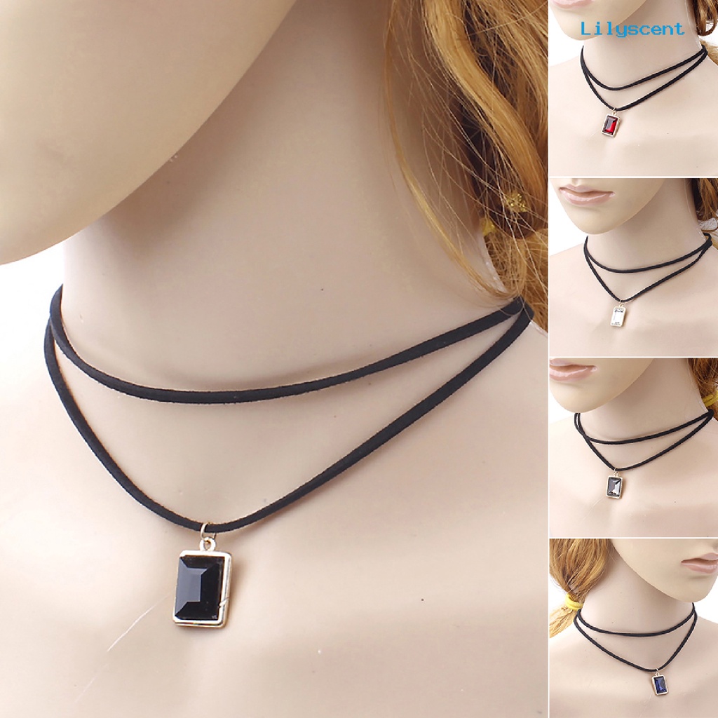 Kalung Choker Bahan Velvet Warna Hitam Untuk Pesta