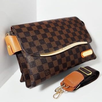 TAS SELEMPANG WANITA KOTAK COKLAT VL45