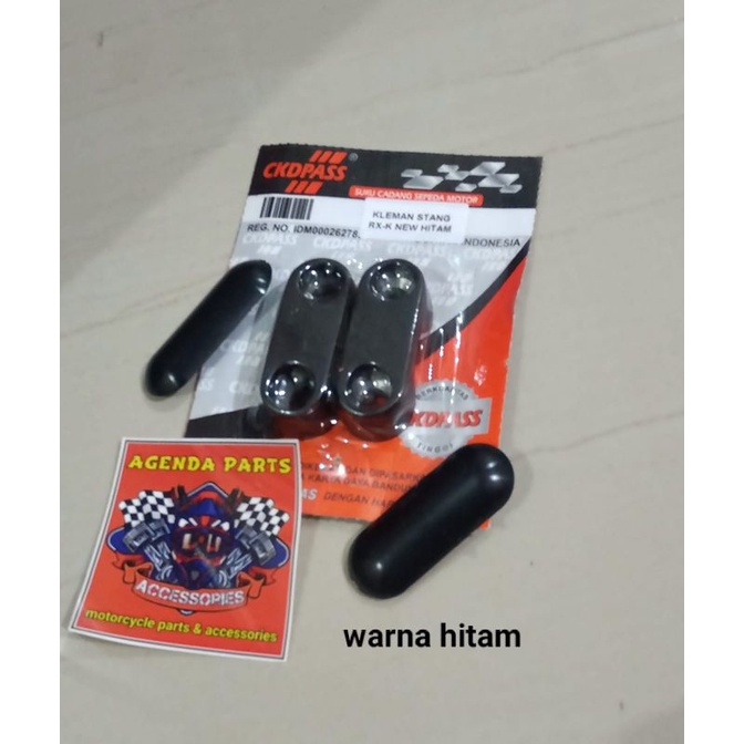 Kleman stang rx king old rx king new vixion scorpio silver plus penutup karet nya