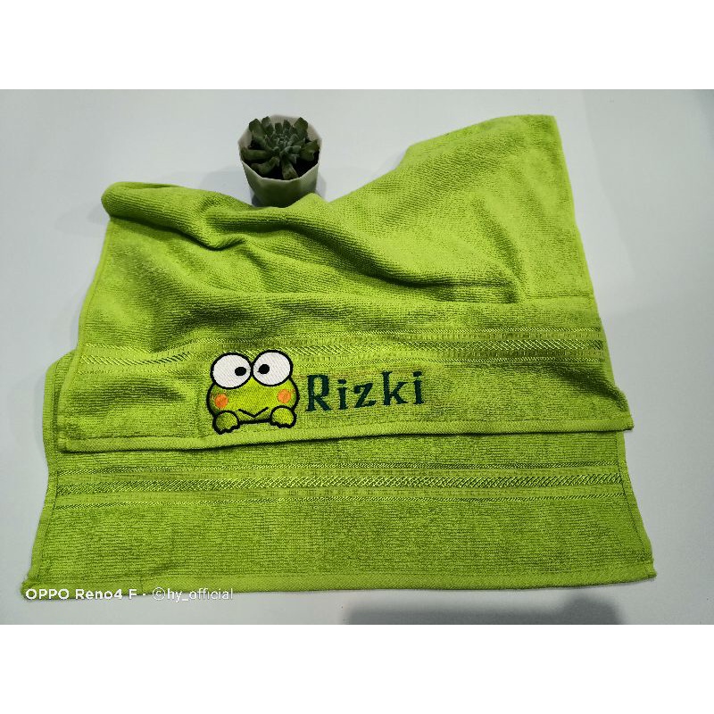 Handuk Anak 50x100cm Gratis Bordir Nama Merah Putih ORI cotton 100%-4