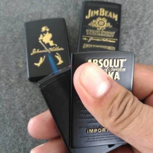 Korek Api Sliding Korek Api Bara motif Jimbeam/AbsolutVodka/JhonnyWalker