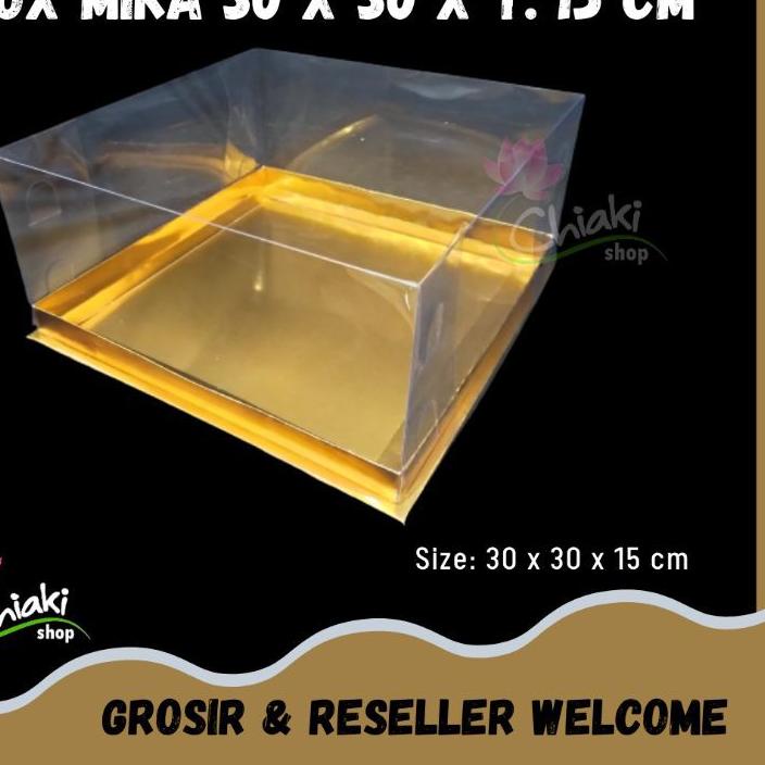 

오 Box Mika GOLD Uk 30 x 30 x T. 15 cm Cake Pudding Tart Dus Emas Karton Tebal CHIAKI Terjangkau