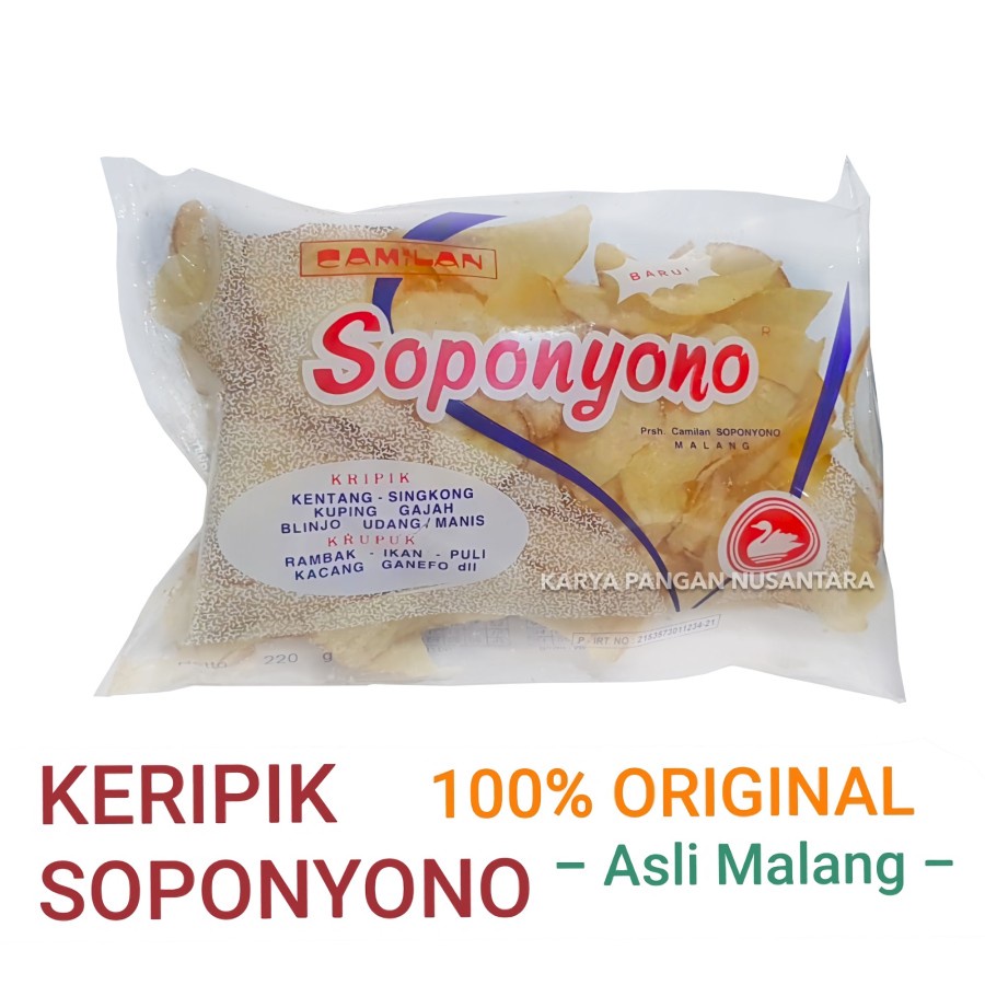 

Keripik Singkong Soponyono Original/ Kripik Singkong Soponyono Malang - Kardus Bubble