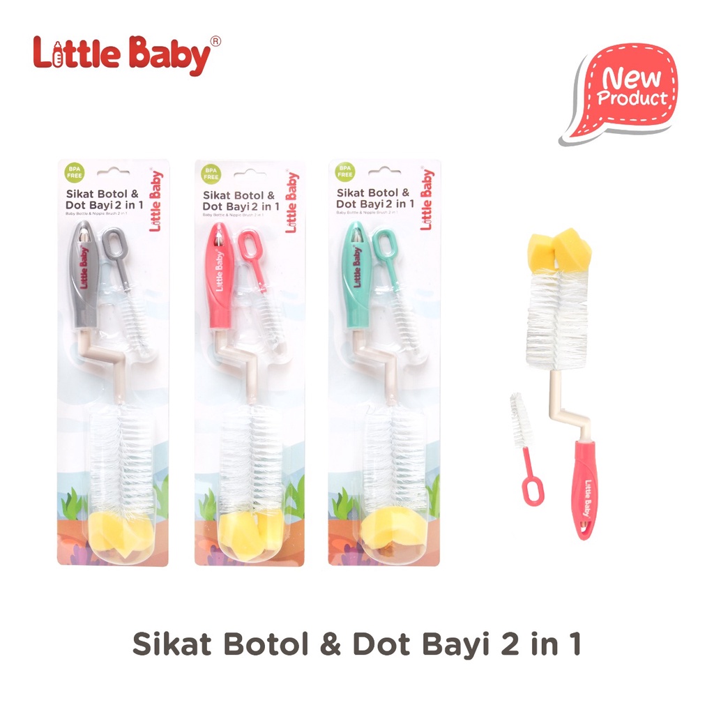 Little Baby Sikat Botol Baby &amp; Dot Bayi  / Sikat Botol Bayi