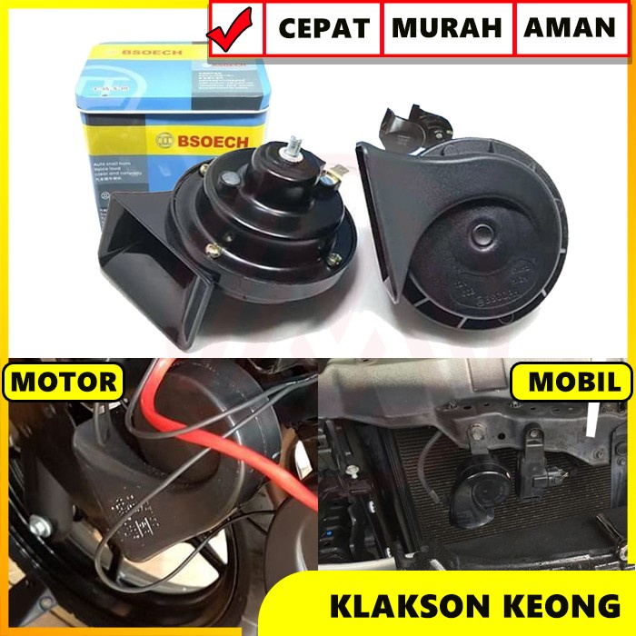 Klakson Keong Waterproof BSEOCH BS 138-02 Pabrikan BOSCH Kuat High Power