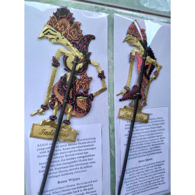 (BISA COD) MINIATUR SOUVENIR WAYANG KULIT RAMA SHINTA MINI SUNDUK 10x5 cm