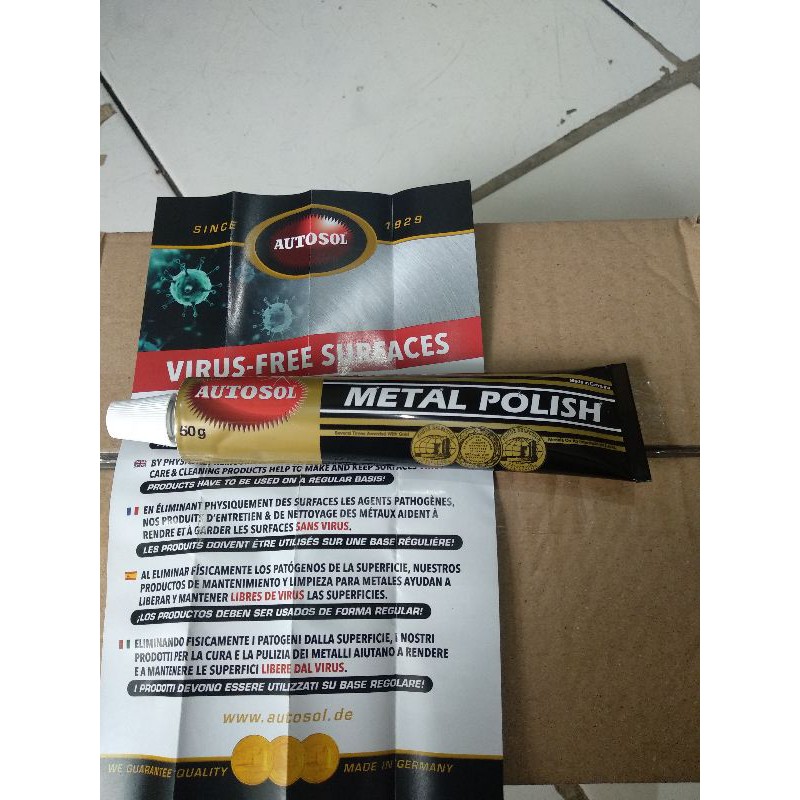 Autosol Metal polish / Otosol poles metal chrome stainles