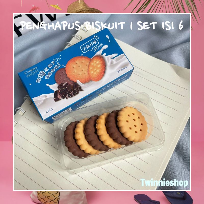 

PENGHAPUS 1 SET BISKUIT KARAKTER MAKANAN ISI 6 COOKIES LUCU HAPUSAN PENSIL UNIK HADIAH SOUVENIR KADO BIRTHDAY ULTAH ALAT TULIS IMUT