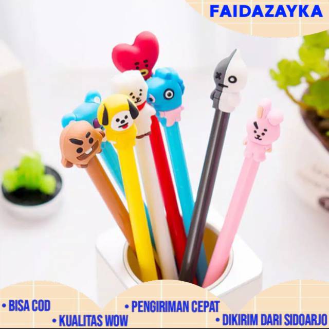 ZAYKA== Pena Gel Motif Kartun Korean Bentuk Lucu Multi Warna