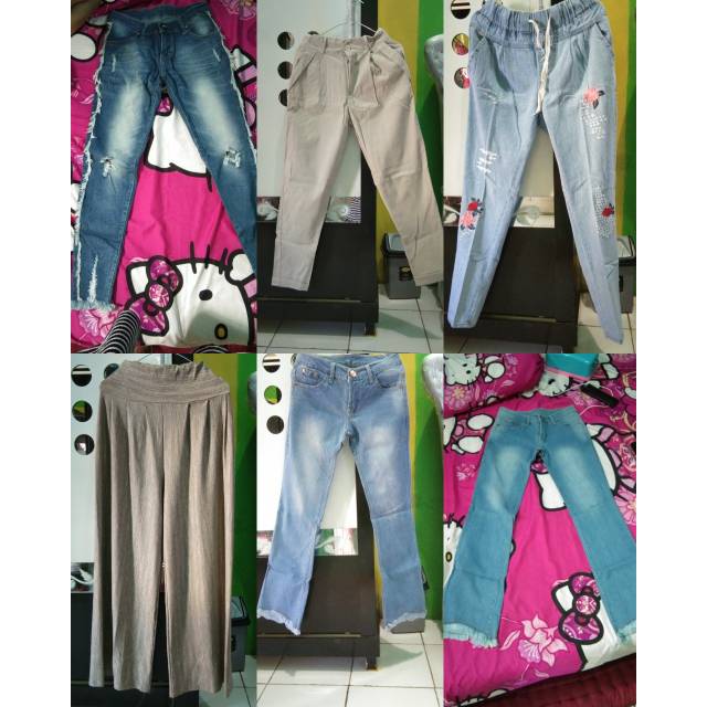 [PRELOVED CELANA]  Cutbray Rawis , Levis robek rawis, Baggy pants