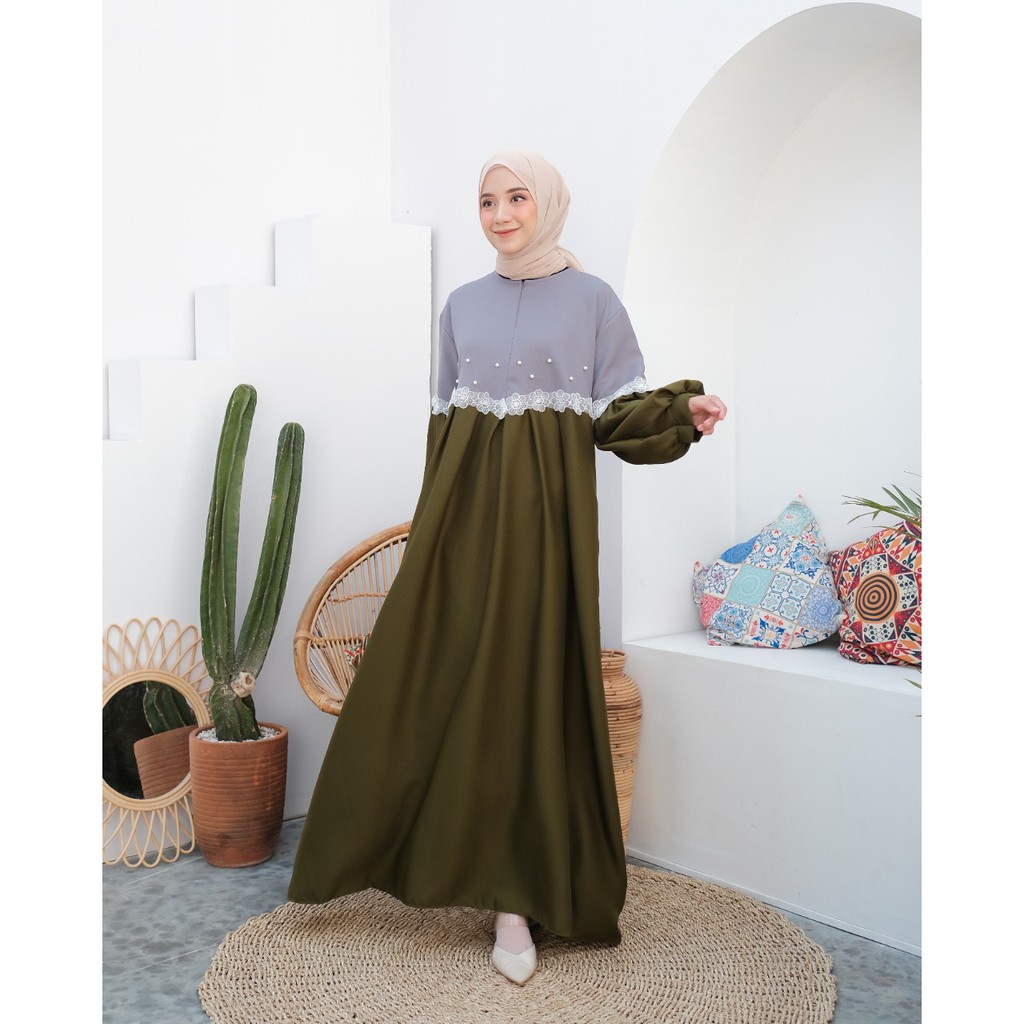 Populer Grosir Baju Gamis Murah Wanita Muslim Clarissa Dress