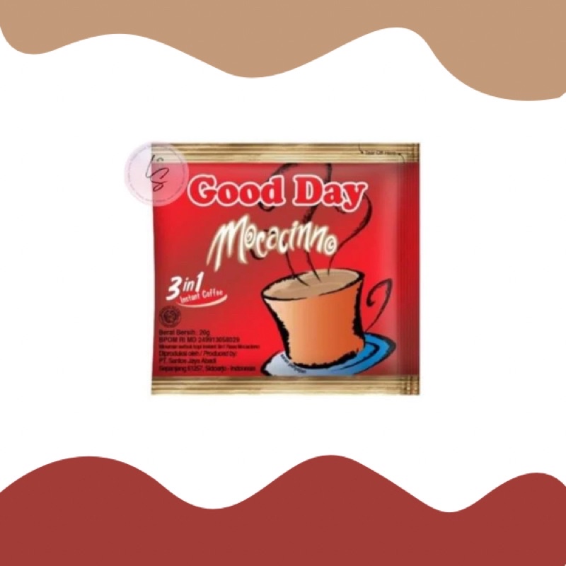 

Good Day Mocacinno, Carrebian Nut Kopi Instant 3in1 20g