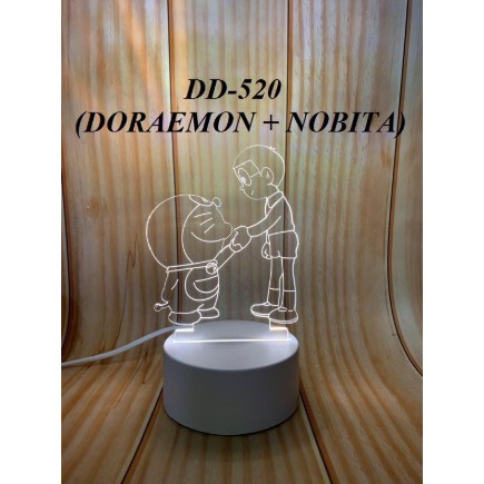 Lampu Tidur DD 520Lampu Hias 3D Transparan Akrilik 3 Warna Tema Kartun DD 520