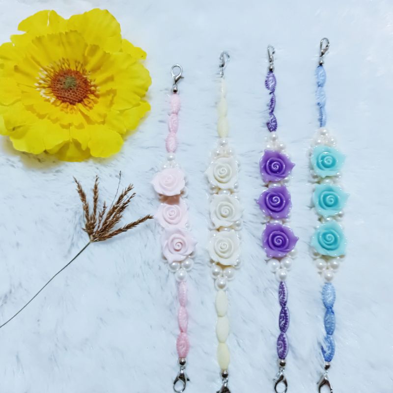 PENGAIT TALI MASKER MUTIARA BUNGA / KONEKTOR MASKER HIJAB