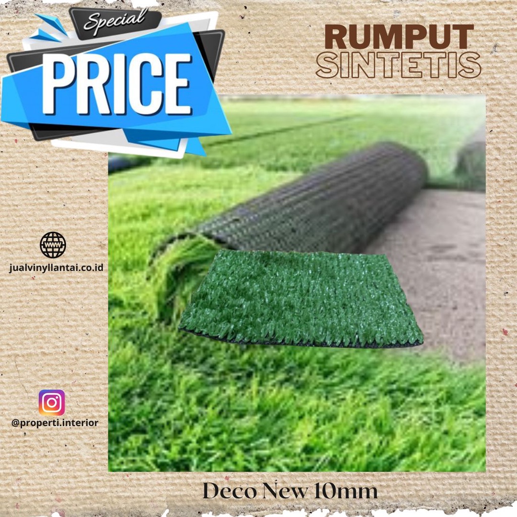 Rumput Sintetis Deco new 10mm berkualitas - Outdoor