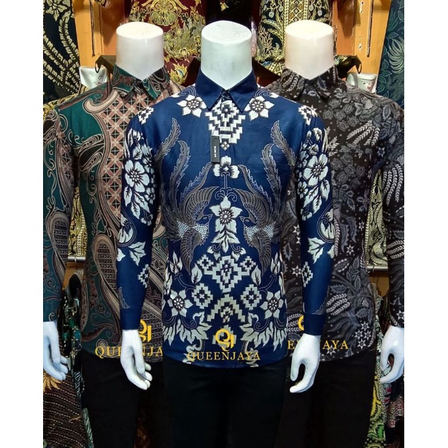 Batik Slim Fit Batik Premium Kemeja Baju Batik Pria Lengan Panjang Slimfit Modern