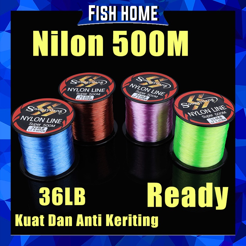 500m Tali Pancing Nilon Senar Pancing Kuat Dan Anti Keriting Super Kuat Untuk Gurame / Bream / Silver Carp / Hinggap (Pink Hijau Coklat Biru)