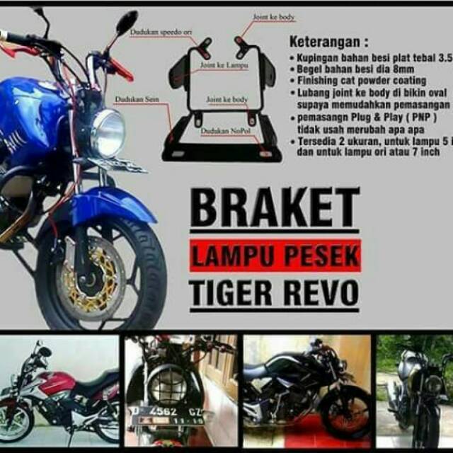 Braket/Breket Lampu Pesek Tiger Revo/dudukan lampu tiger revo