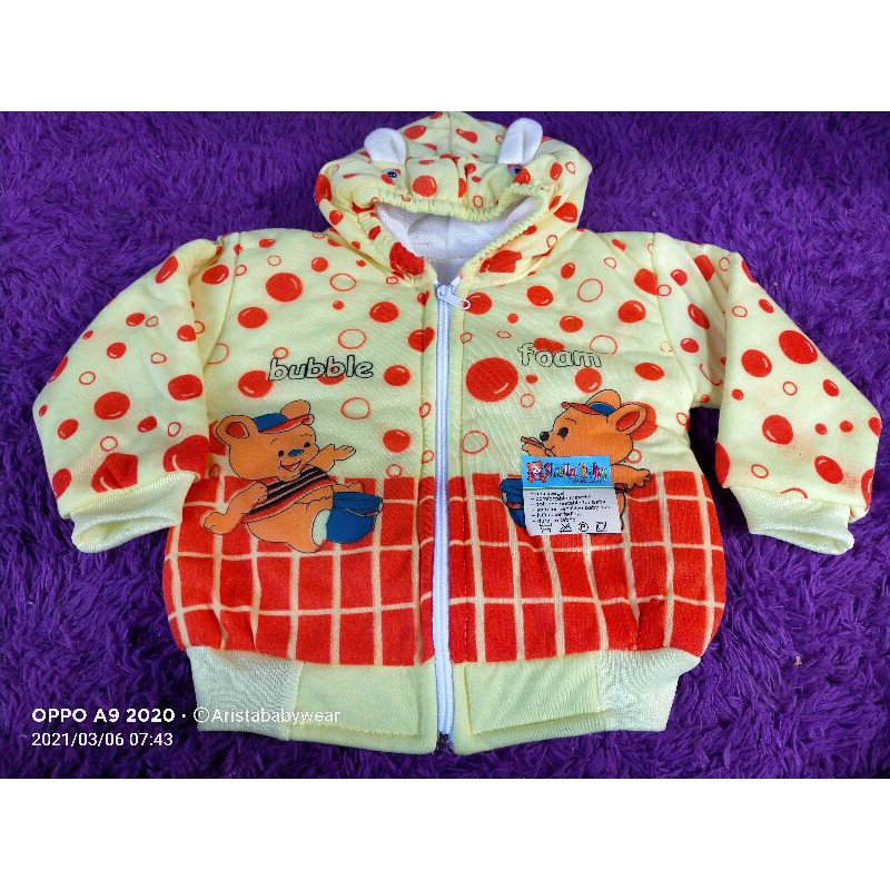JAKET BAYI SUPER TEBAL-bubble, kuning