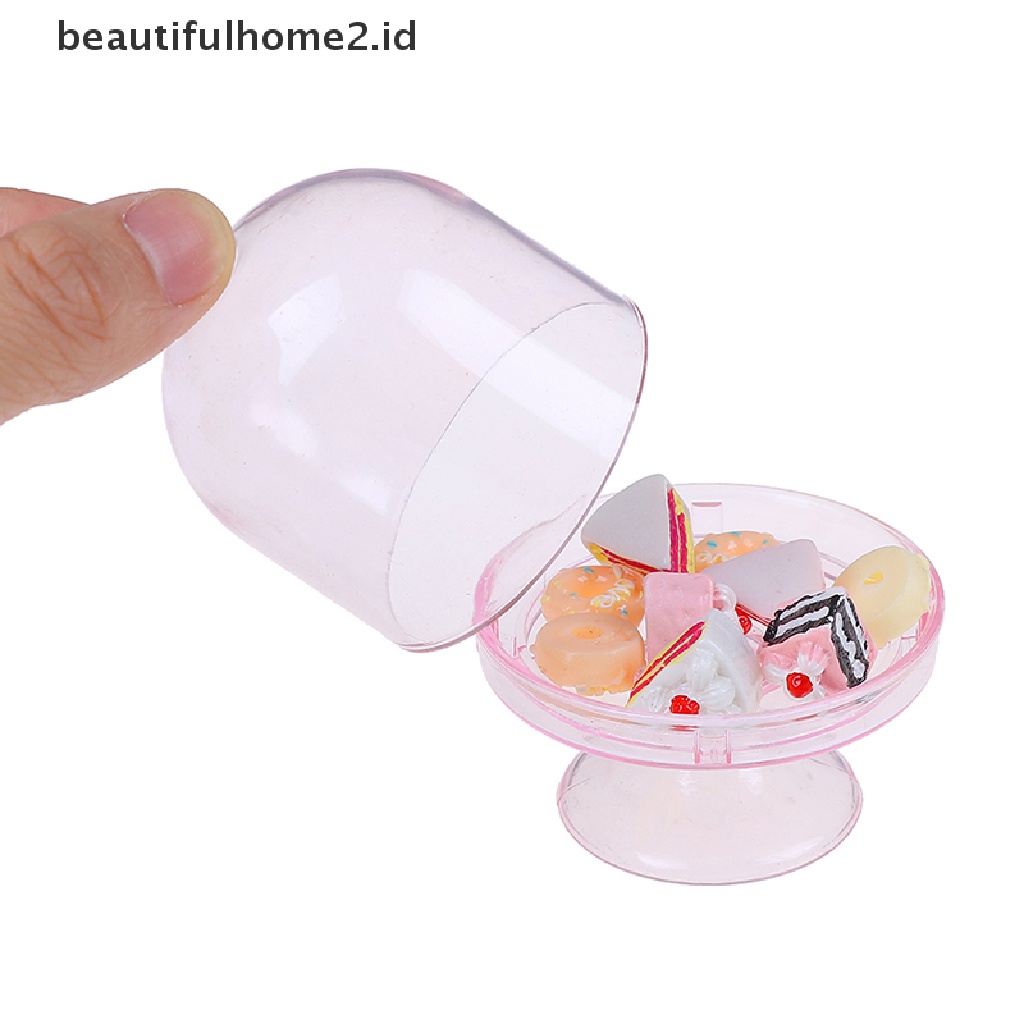 (beautifulhome2.id) Mainan Miniatur Toples Makanan Penutup Skala 1: 12 Untuk Aksesoris Rumah Boneka