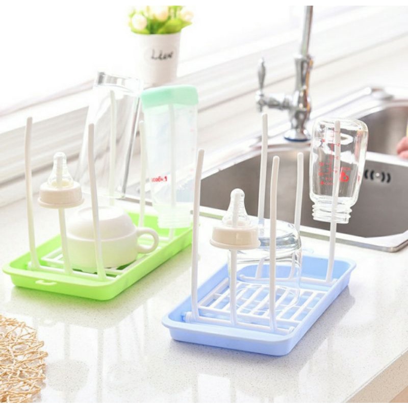 Rak Pengering Penjemur Botol Susu Empeng Dot Bottle Drying Rack Holder Rak Botol