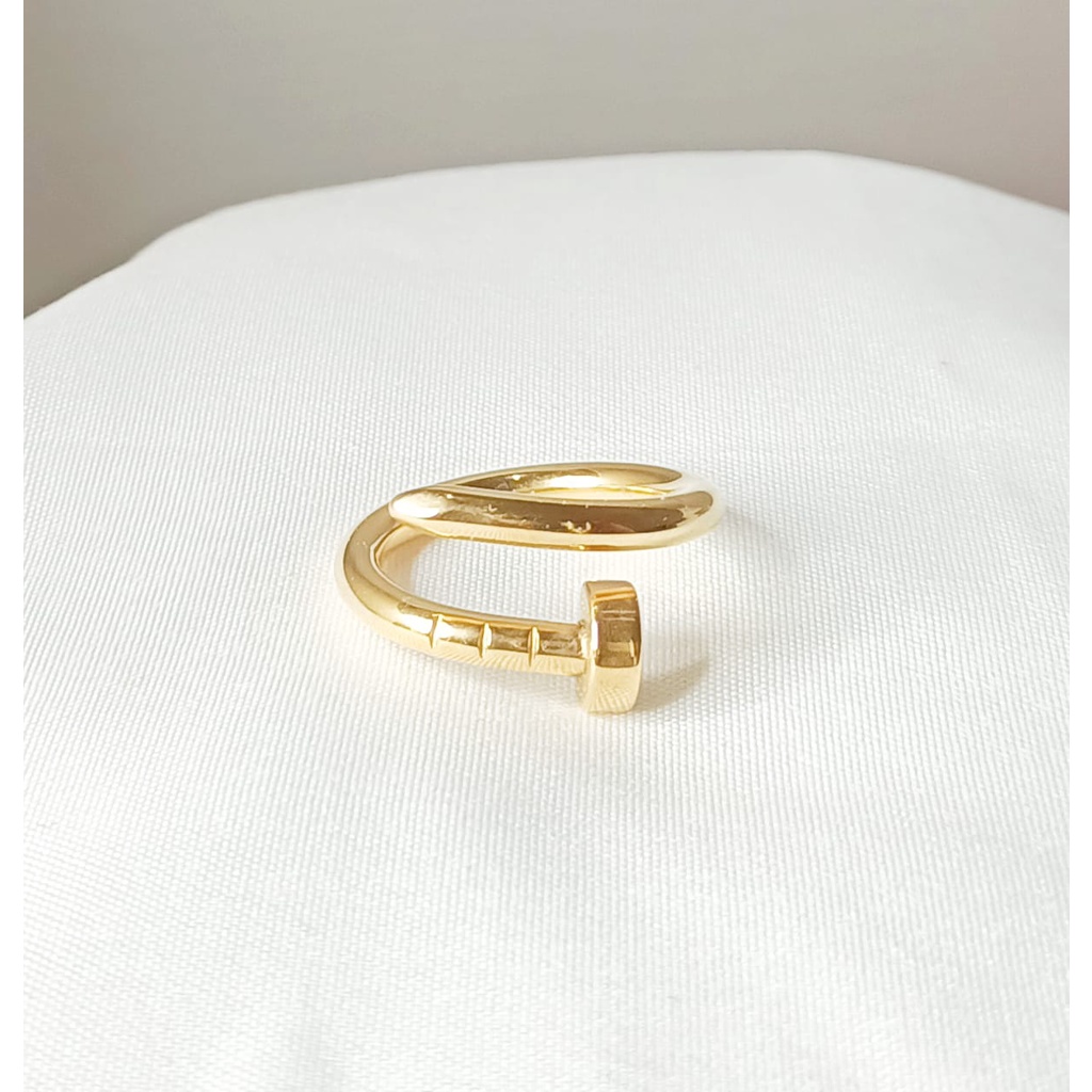 CINCIN TITANIUM PREMIUM LAPIS EMAS UKURAN BESAR