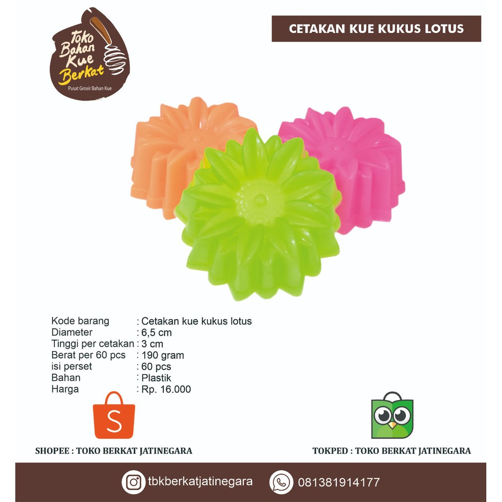 cetakan kue kukus lotus set