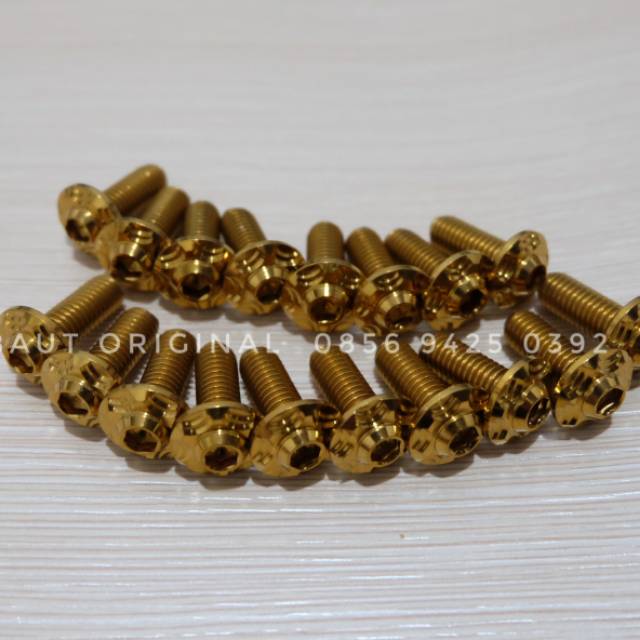 baut disk gear probolt stainless gold plated original thailand