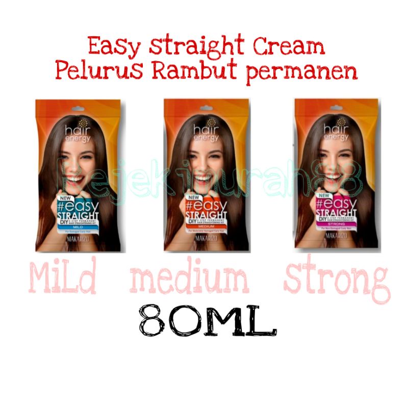 Makarizo Hair Energy Easy Straight 80/120 ml Cream Pelurus Rambut permanen/smothing cream